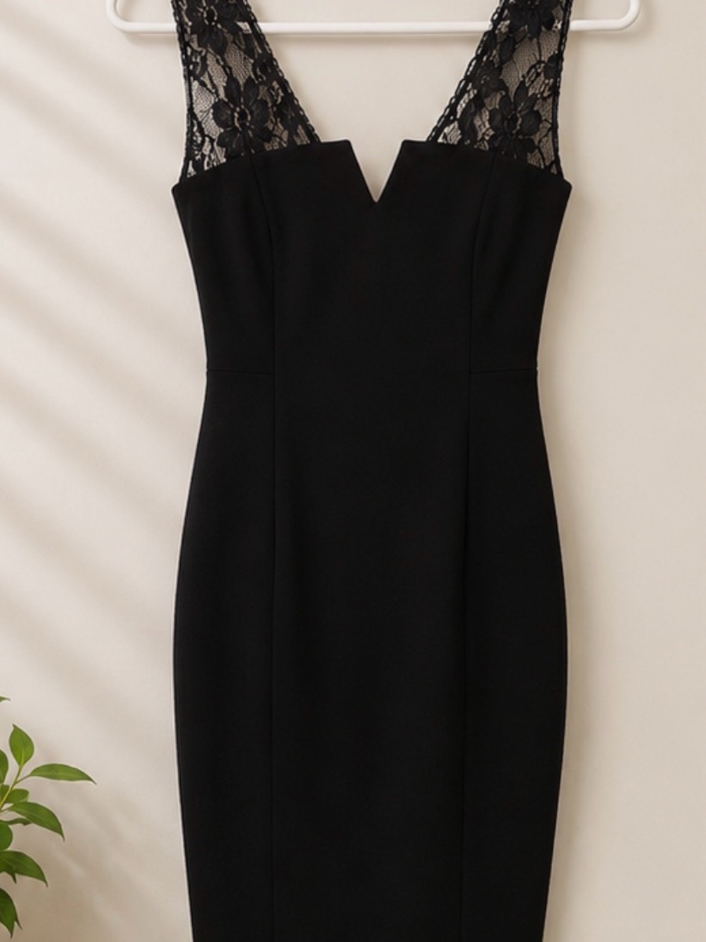 Express Black Lace Detail Dress